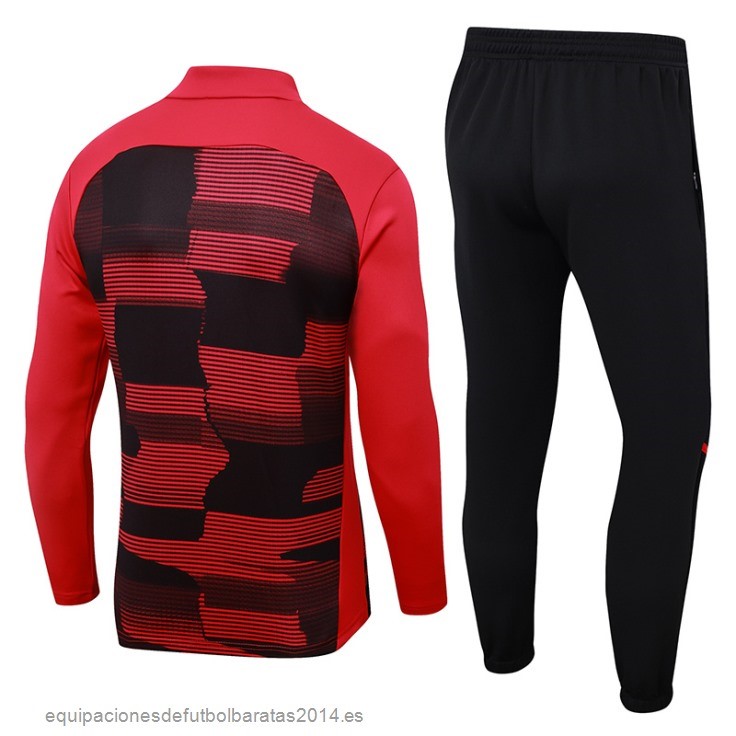 Nuevo Conjunto Completo Sudadera Entrenamiento AC Milan 24/25 Rojo I Negro Baratas